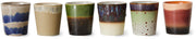Tasses à café en grès coloré 7,5x8cm Grounding - HKliving