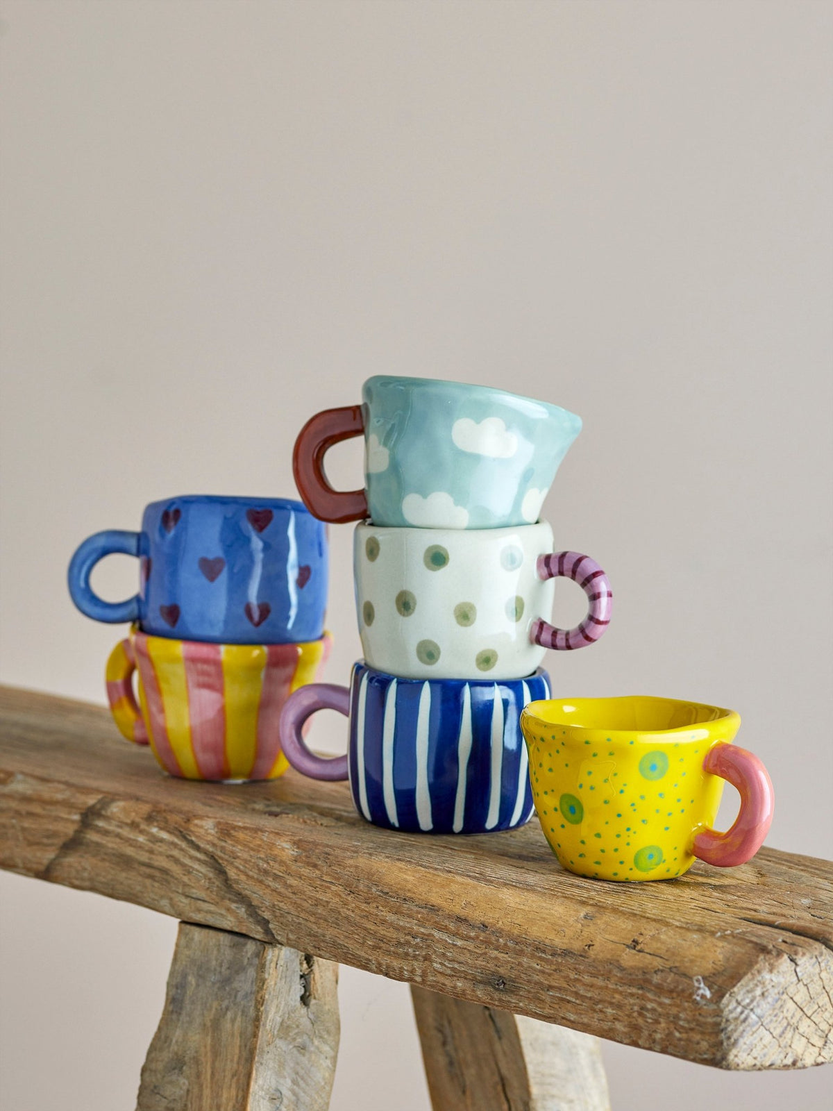 6 Espresso cups in stoneware 110 ml Nini - Bloomingville - The Cool Republic