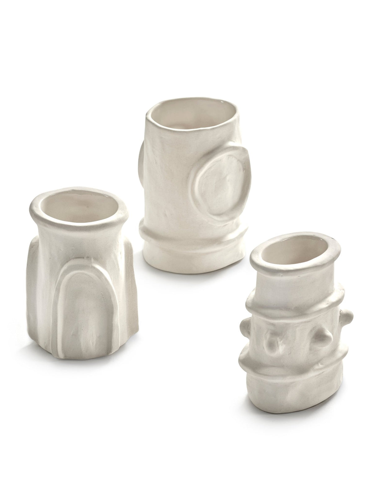 6 Vases en grès beige 10cm Molly - Serax - The Cool Republic