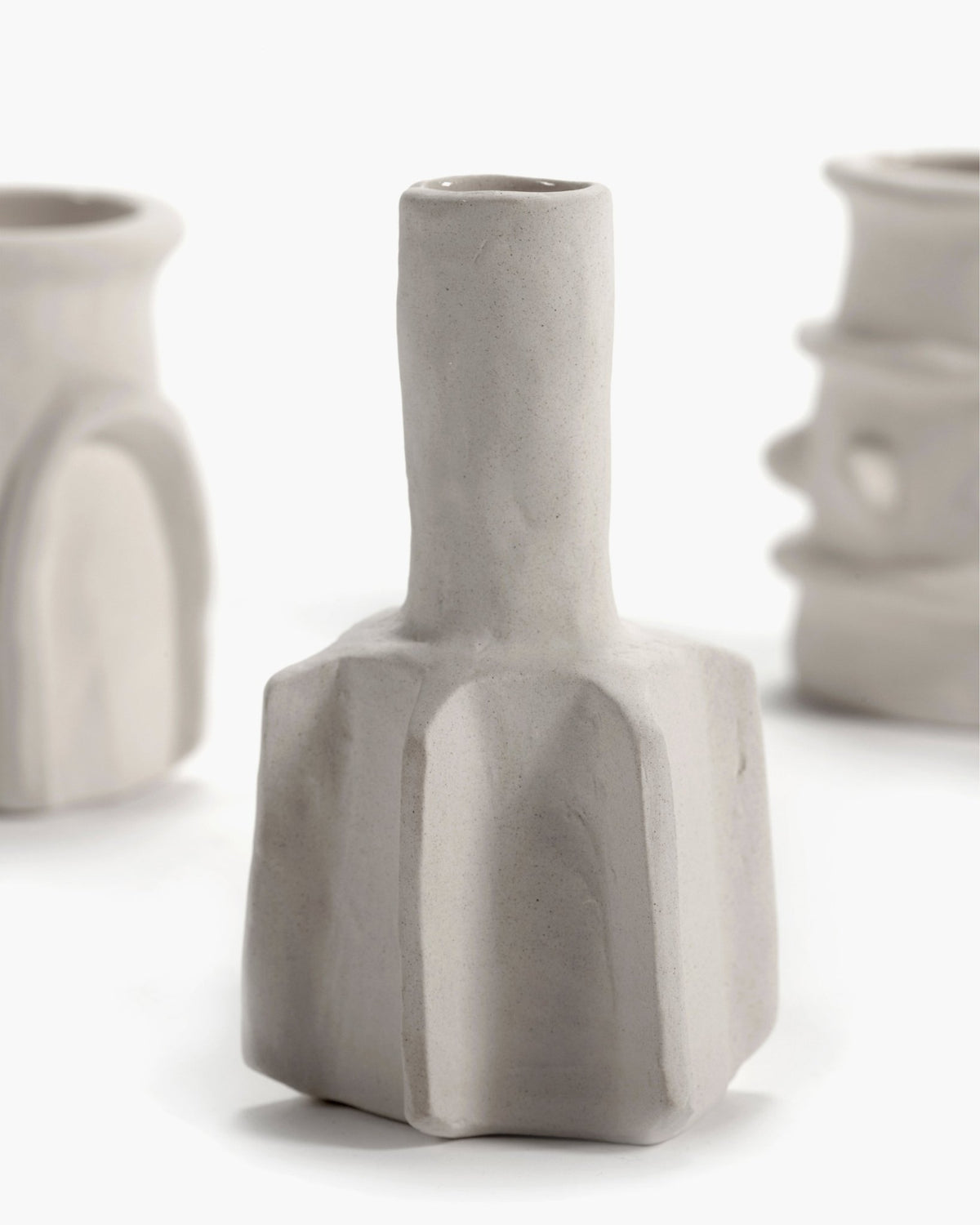 6 Vases en grès beige 10cm Molly - Serax - The Cool Republic