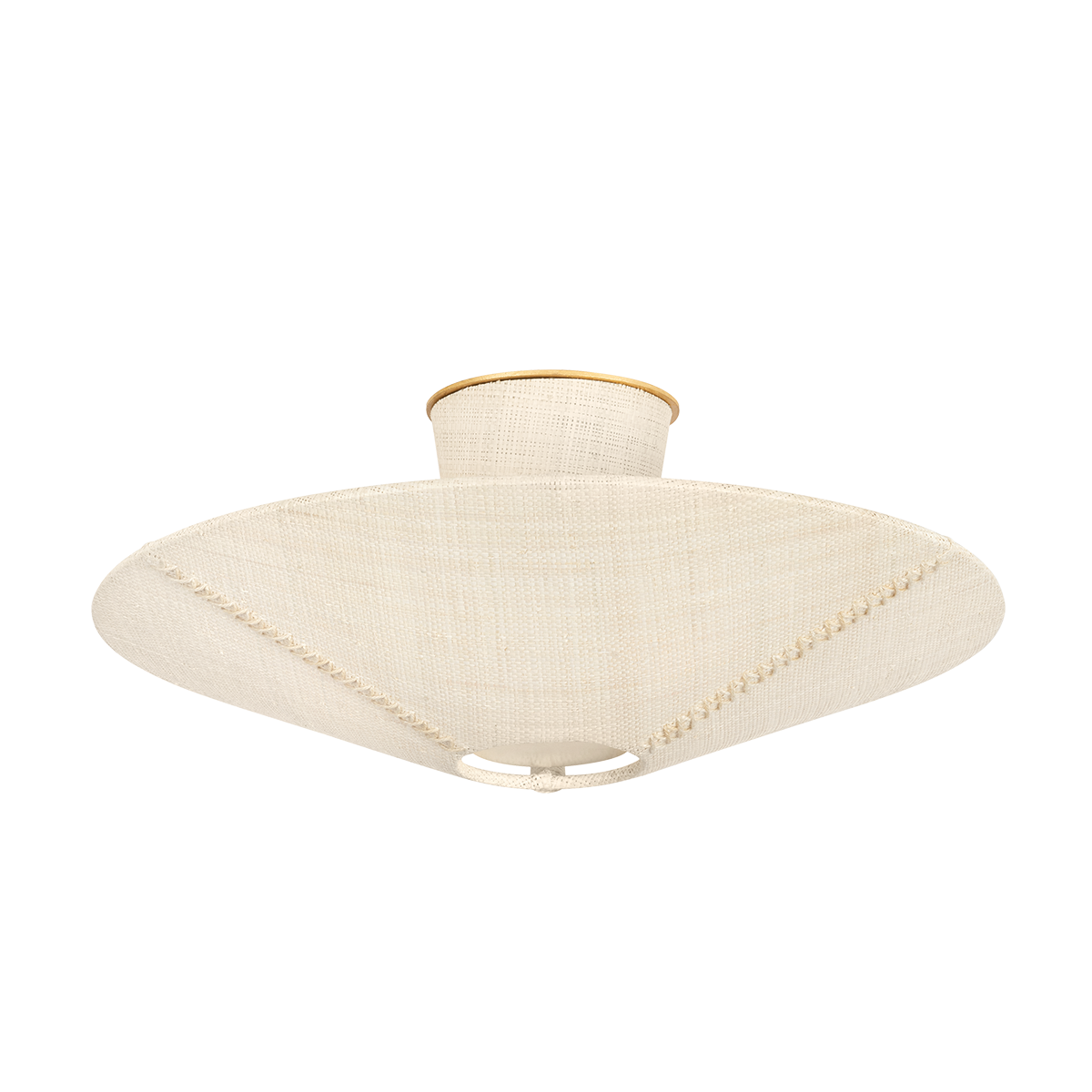Plafonnier semi-encastré en fer feuille d'or 52x22cm Salisbury Mills - Hudson Valley Lighting
