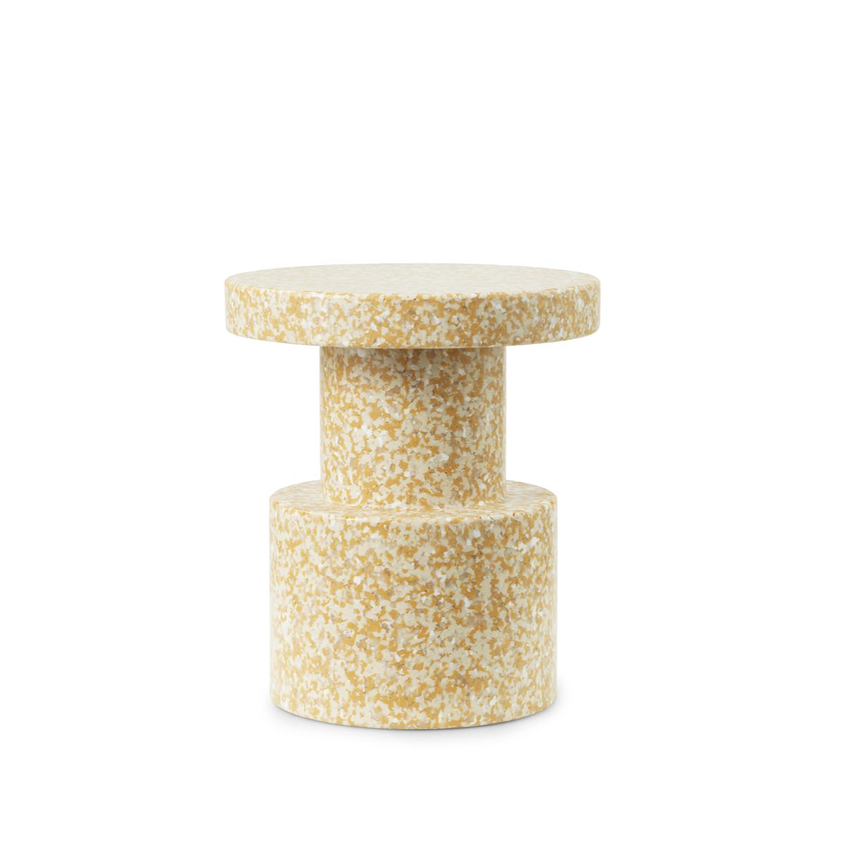 Stool in recycled polyethylene mustard Bit Stool - Normann Copenhagen
