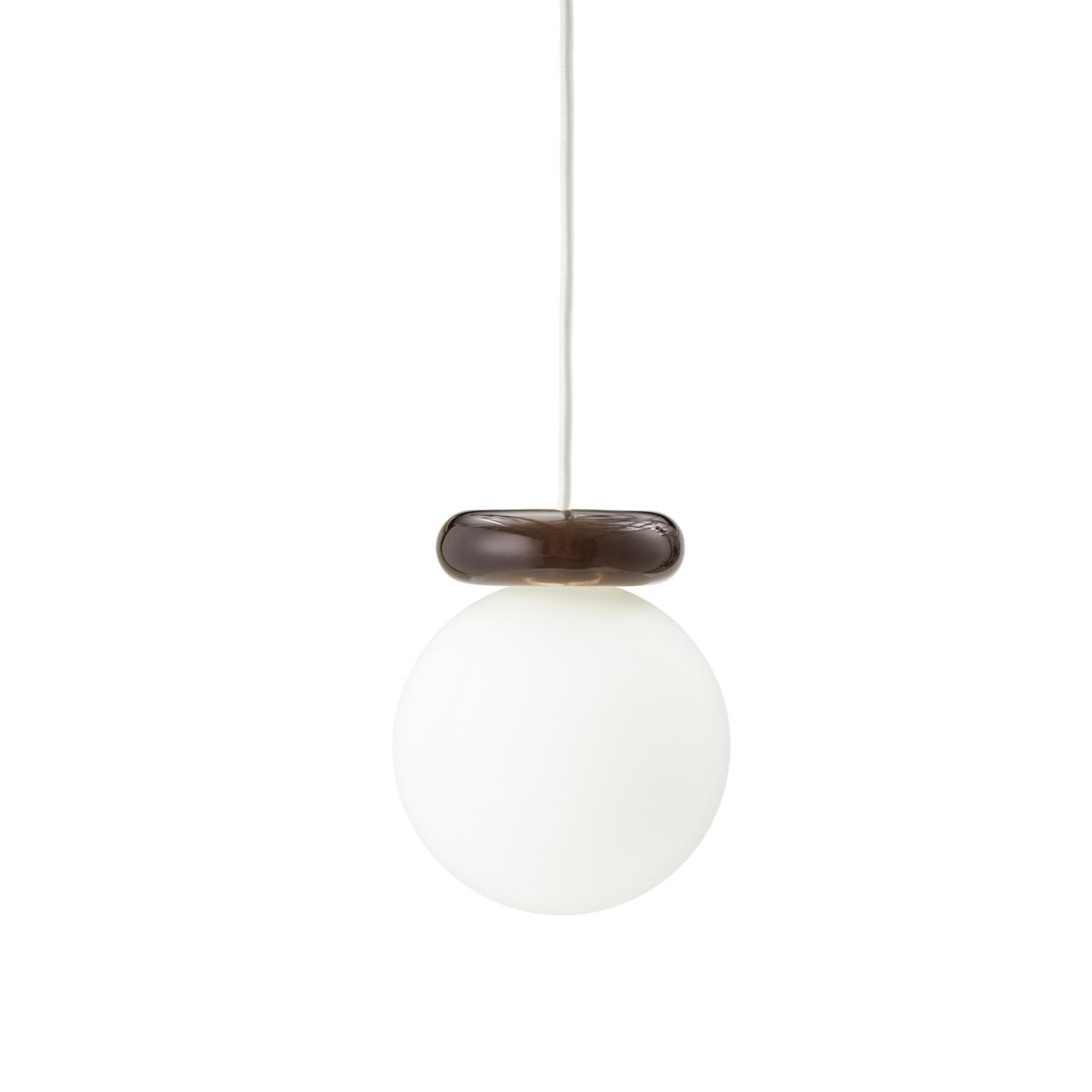 Hängeleuchte aus dunkelbraunem Harz und Glas 18x15cm Hinx - Normann Copenhagen