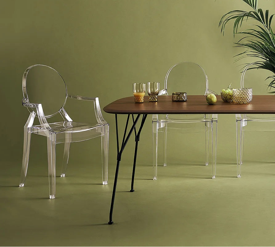 2 Armlehnstühle Cristal Material verantwortlich Louis Ghost - Kartell
