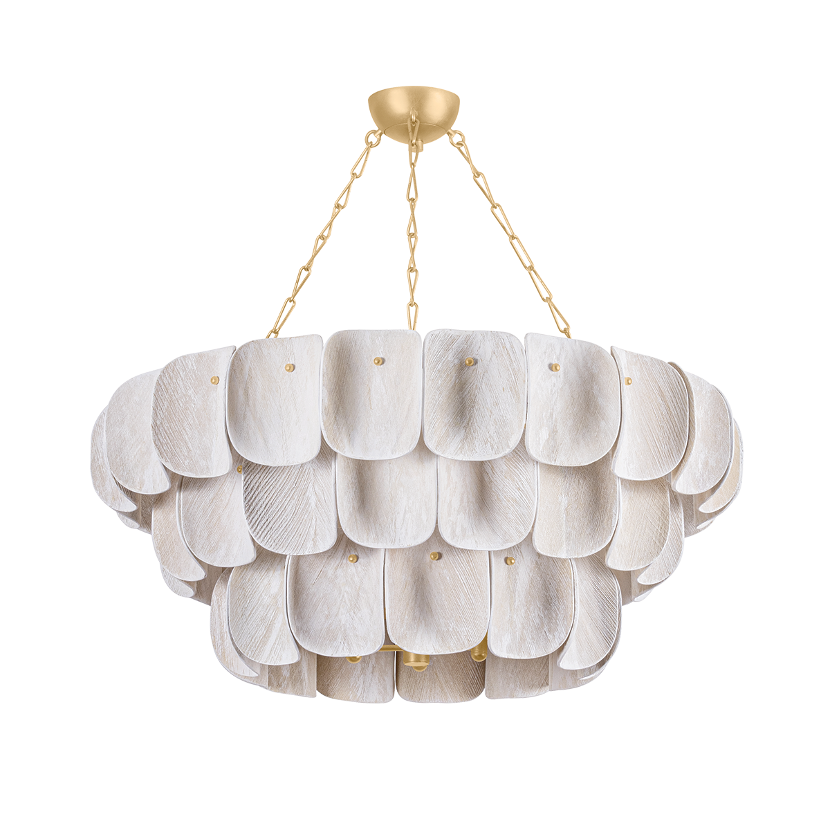 Suspension en fer feuille d'or ancienne 104x47cm Amalfi - Hudson Valley Lighting