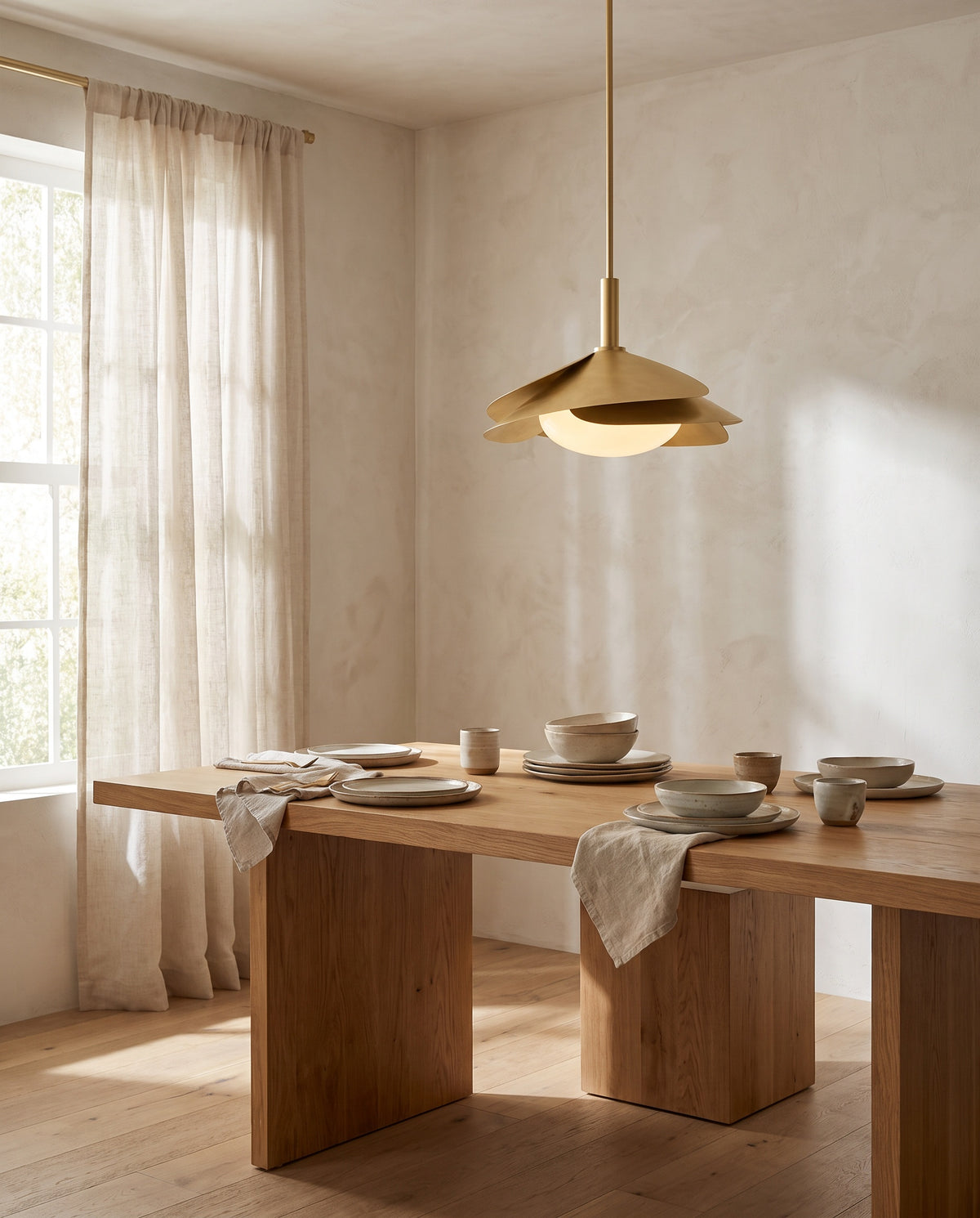 Suspension en acier feuille d'or ancienne 56x44cm Brookhaven - Hudson Valley Lighting en situation