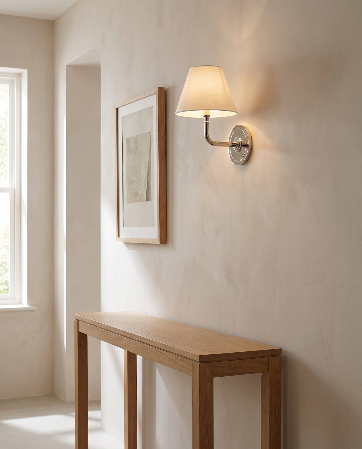 Polished Nickel Steel Wall Sconce 20x29cm Signature No.1 - Hudson Valley Lighting en situation