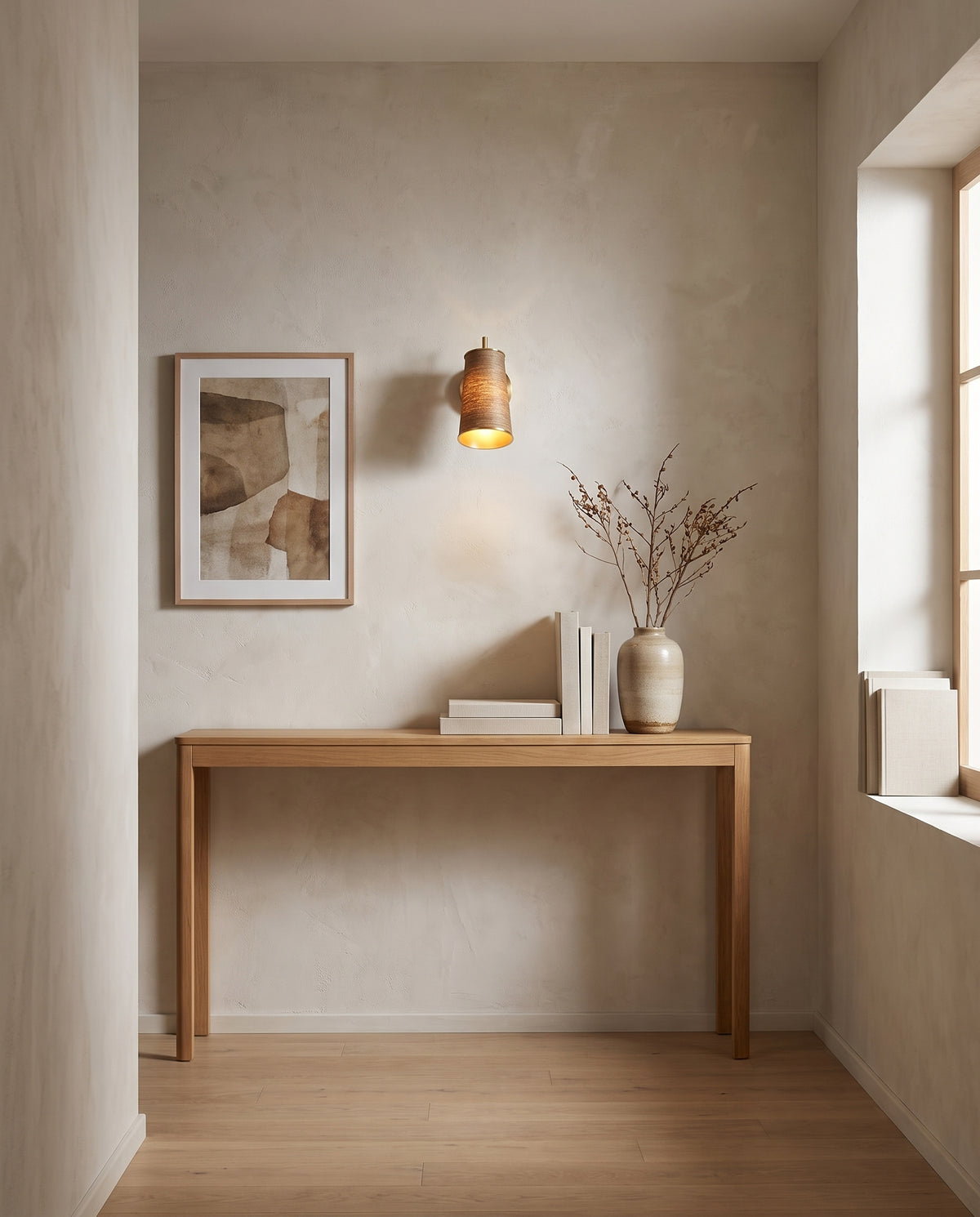 Applique murale en laiton laiton vieilli 12x25cm Delran - Hudson Valley Lighting en situation
