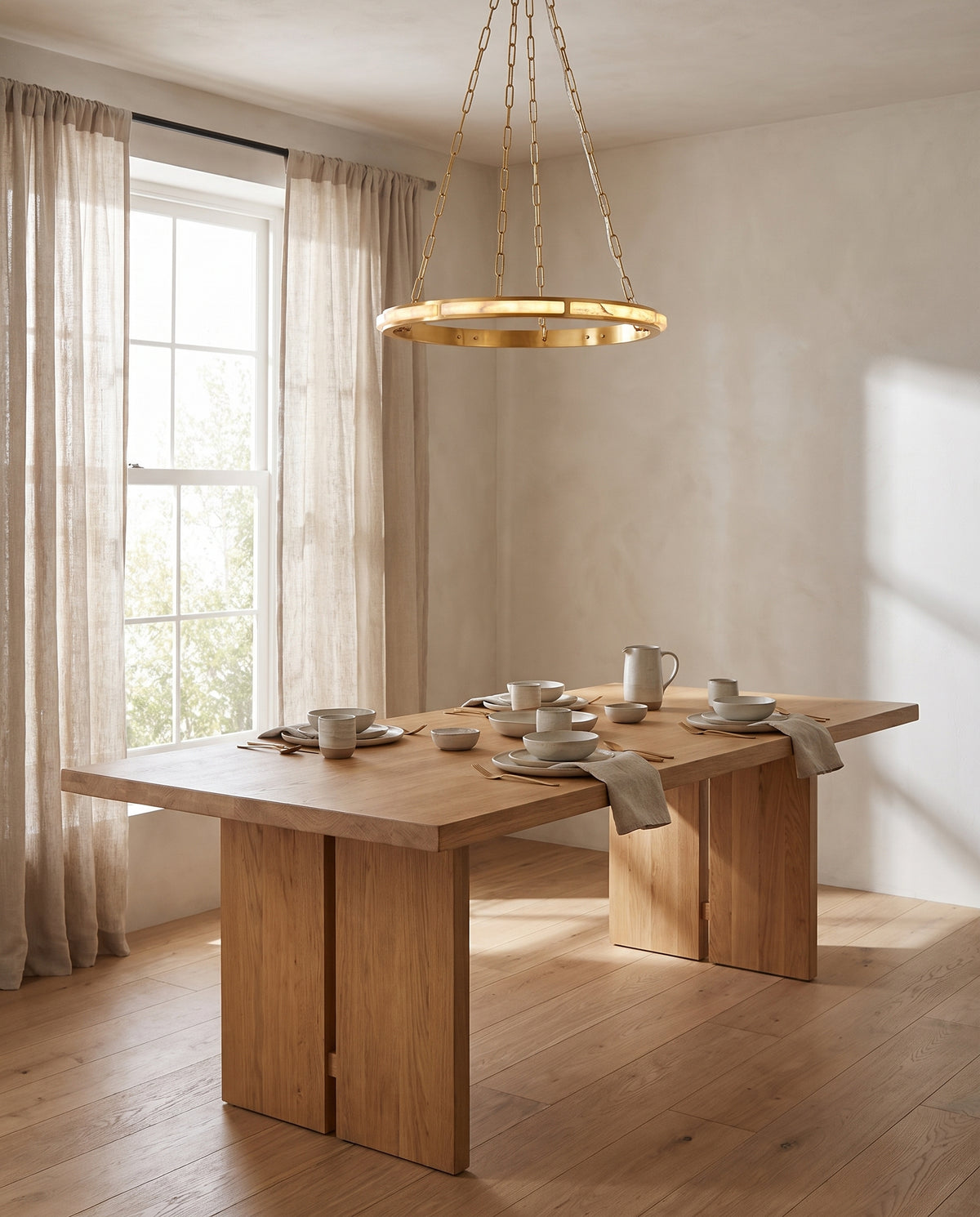 Suspension en laiton laiton vieilli 91x5cm Wingate - Hudson Valley Lighting en situation