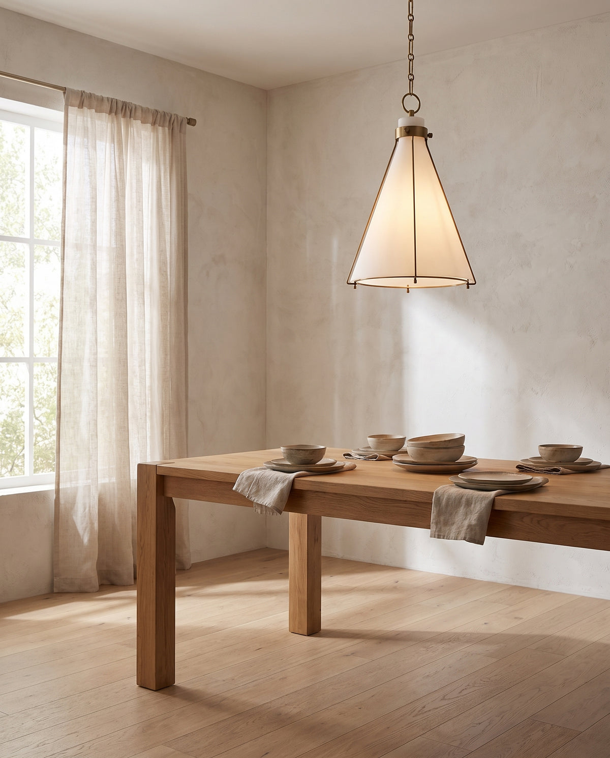 Suspension en acier laiton vieilli 39x56cm Eldridge - Hudson Valley Lighting en situation