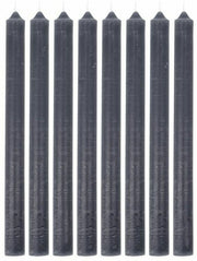 8 bougies de table en cire rustique gris foncé - House Doctor - The Cool Republic