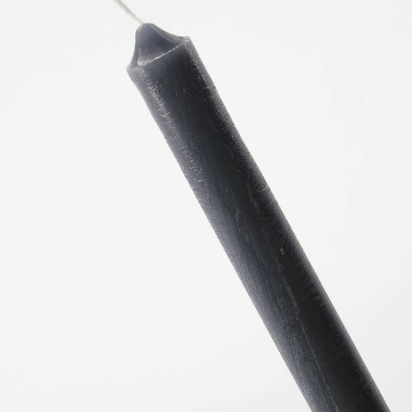 8 bougies de table en cire rustique gris foncé - House Doctor - The Cool Republic