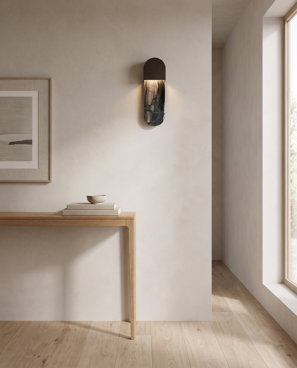 Applique murale en acier laiton noirci 13x41cm Hobart - Hudson Valley Lighting en situation