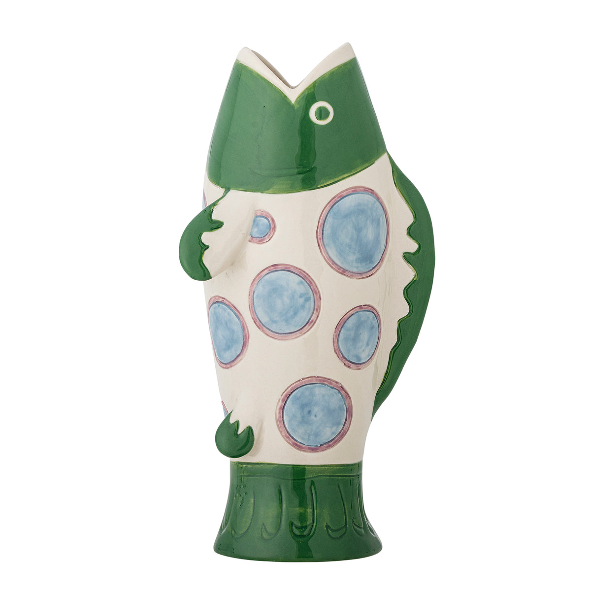 Green stoneware vase 7.5 x 11 x 22 cm Irving - Bloomingville