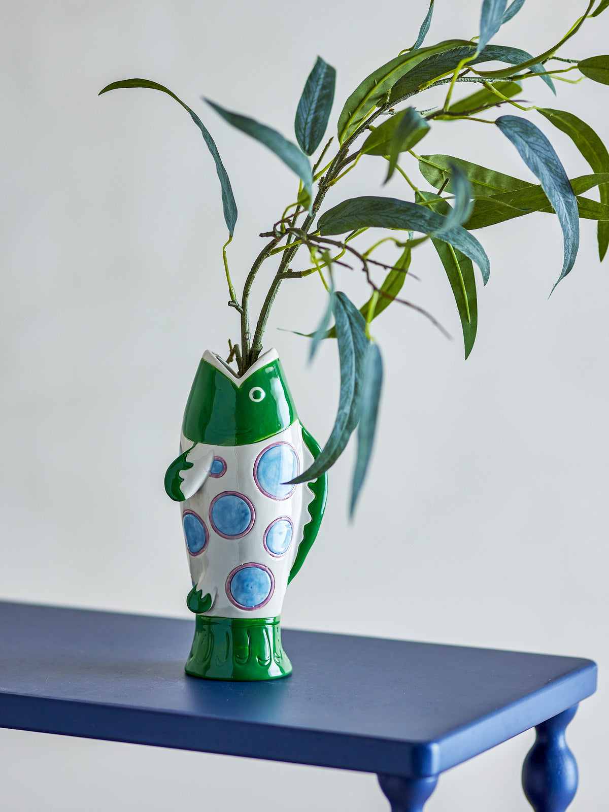 Green stoneware vase 7.5 x 11 x 22 cm Irving - Bloomingville