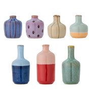 7 Vasi in gres multicolore 7 x 14 cm - Bloomingville