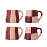 4 Mugs en grès rose 9,5 x 8 cm 280ml Floki - Bloomingville