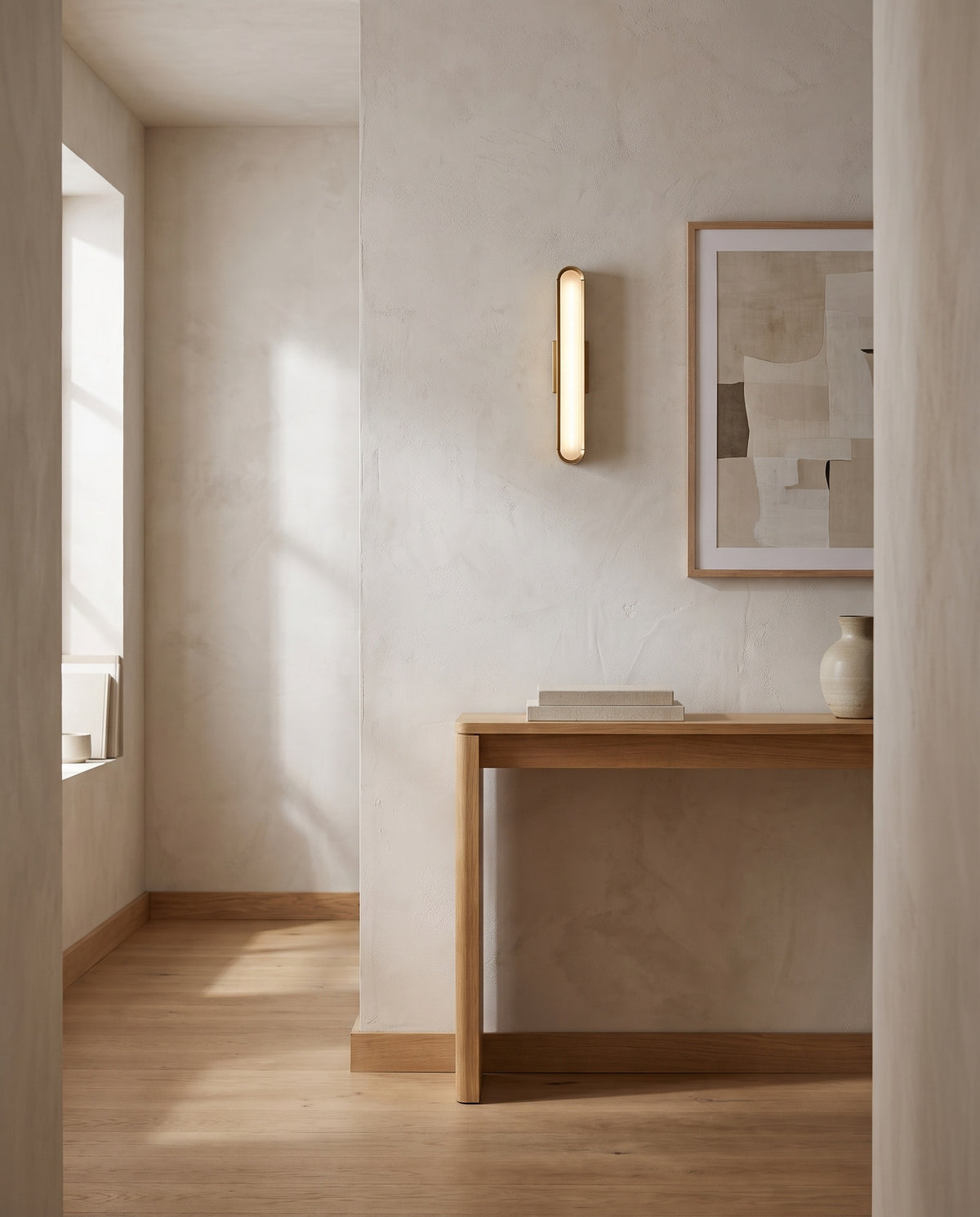 Bathroom Wall Light in Vintage Brass 7x18cm Starkey - Hudson Valley Lighting en situation