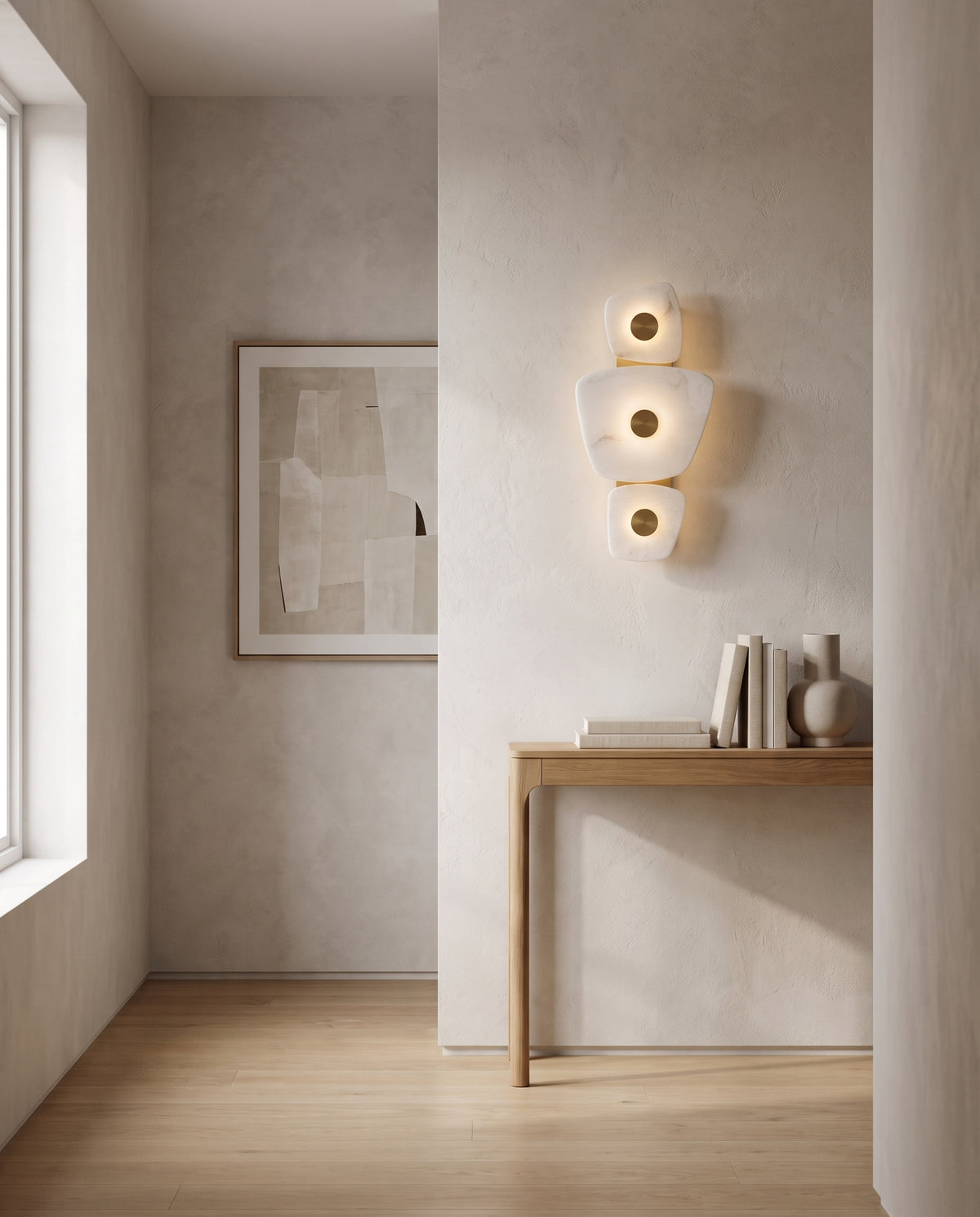 Applique murale en acier laiton vieilli 29x59cm Holmdel - Hudson Valley Lighting en situation