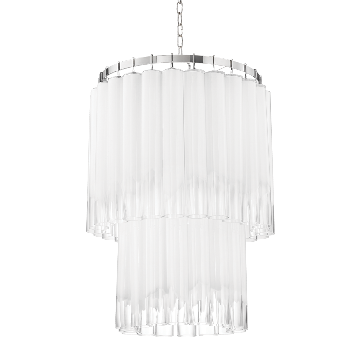 Suspension en acier nickel poli 60x91cm Tyrell - Hudson Valley Lighting