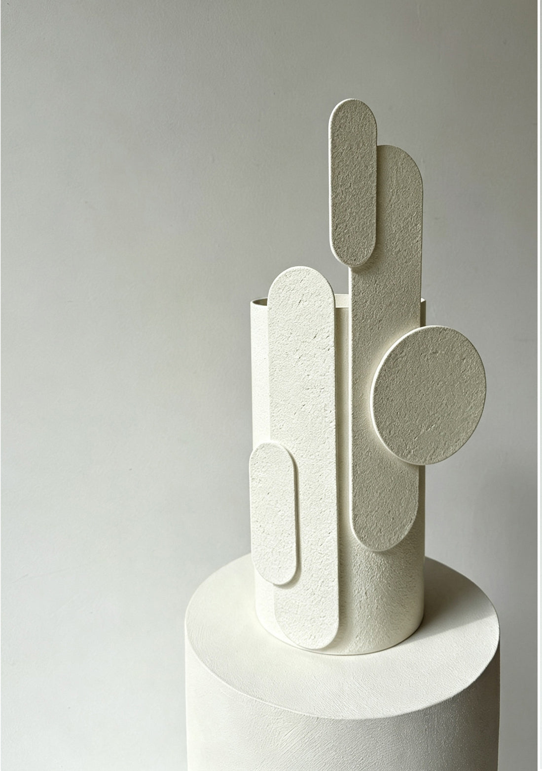 Vase en métal et verre effet béton 20cm Toty - Mademoiselle Jo — vue 3