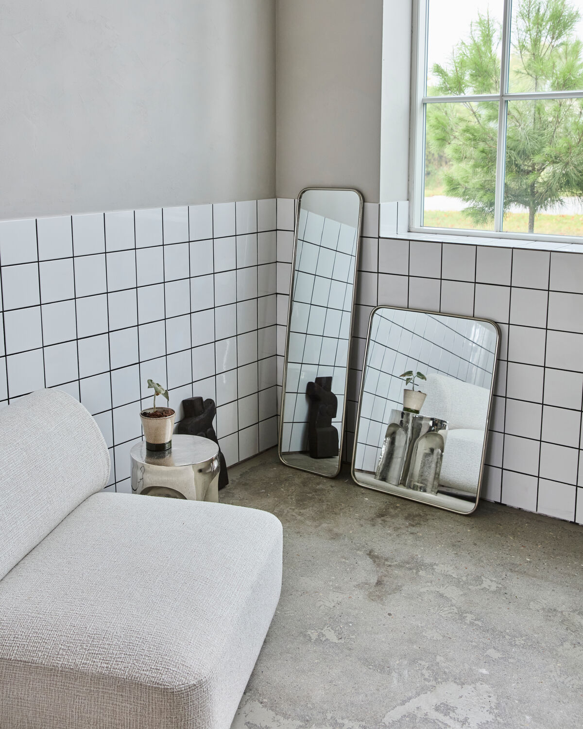 Espejo de pared, Mirror, acabado plata cepillada - House Doctor