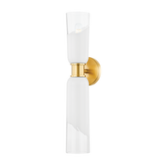 Applique murale en acier laiton vieilli 12x55cm Wasson - Hudson Valley Lighting