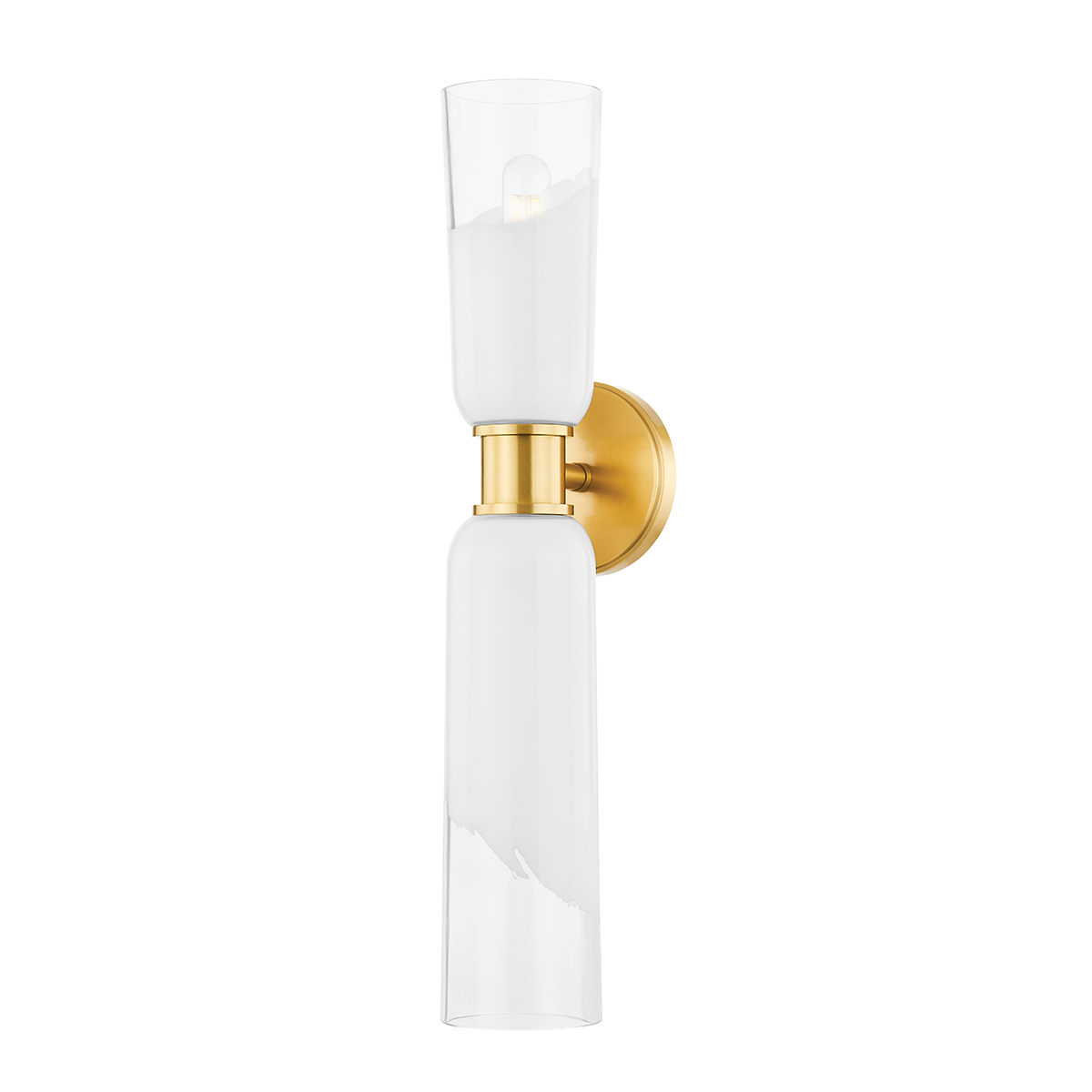 Applique murale en acier laiton vieilli 12x55cm Wasson - Hudson Valley Lighting
