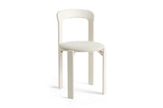 Chaise en bois de hêtre blanc crème revêtement assise Rey - Hay