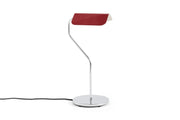 Lampe de bureau base incurvée en acier rouge 38cm Apex - HAY