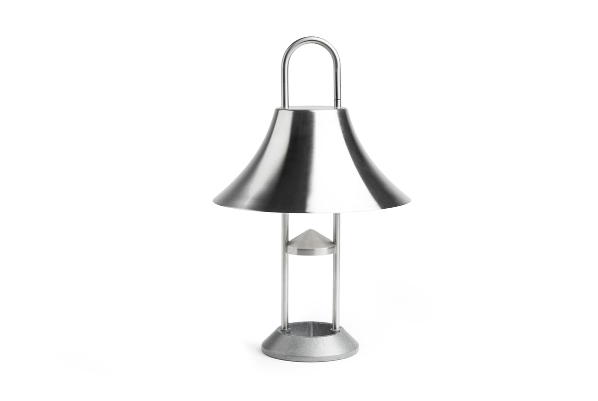 Lampe portable en acier brossé 19 x 30 cm Mousqueton - HAY