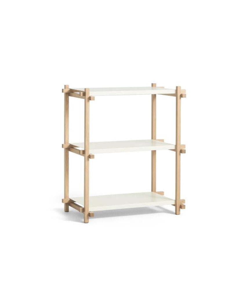 Étagère en chêne blanc amande 75,5x44,5x85,5 cm Woody - HAY
