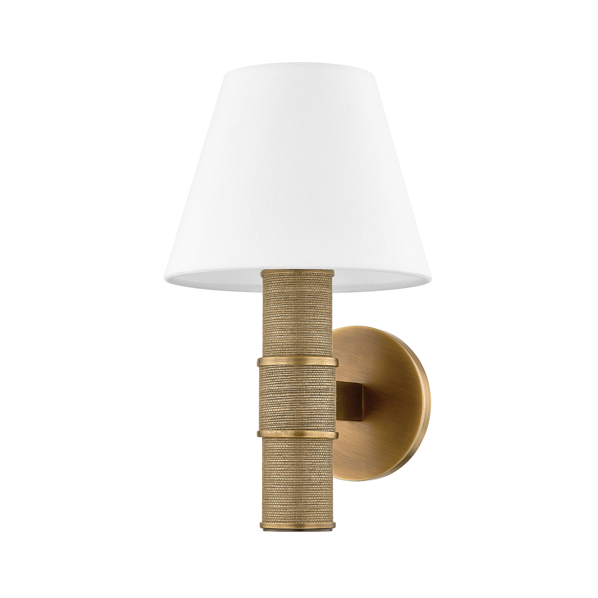 Applique murale en acier laiton patiné 20x33cm Denton - Troy Lighting
