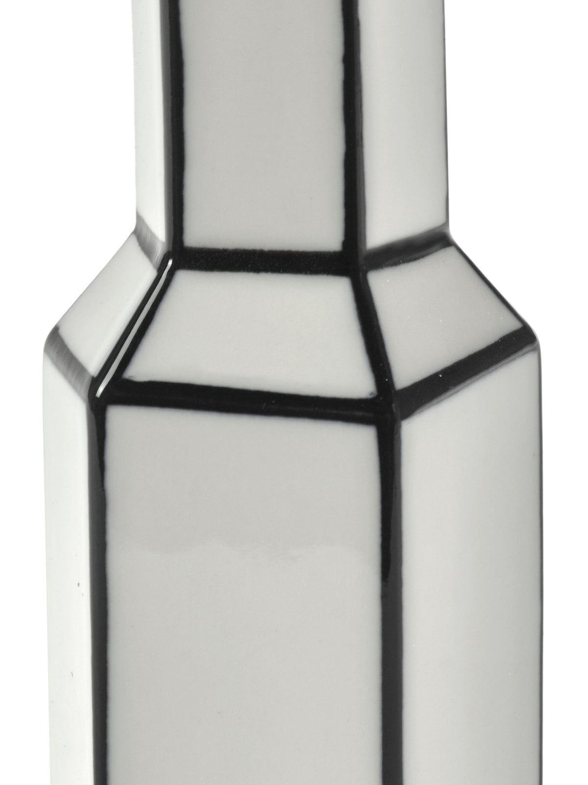 Jarrón de porcelana blanco y negro 4,8x13,8cm Carte Blanche - Serax