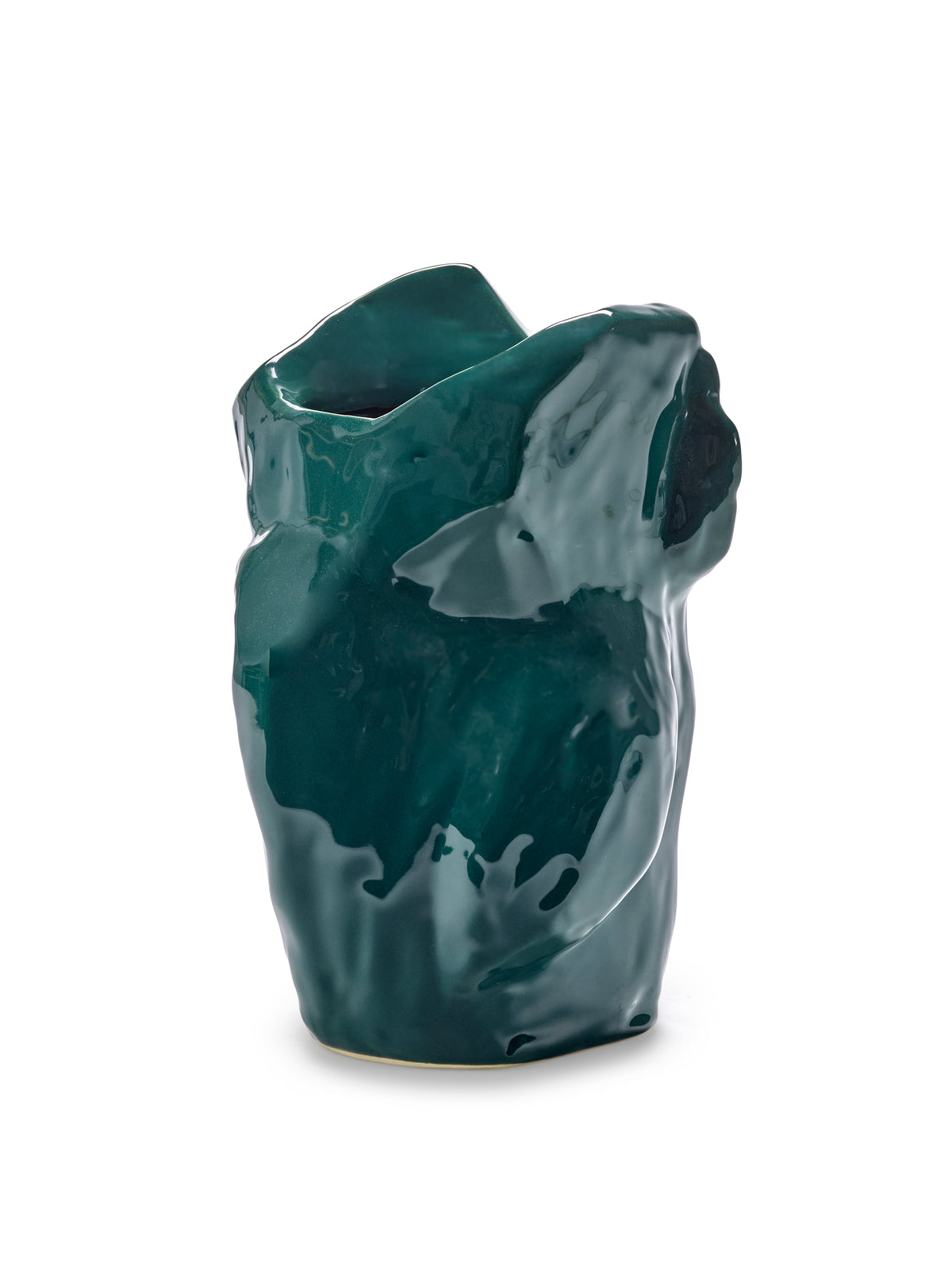 Eulenvase aus Steinzeug Dunkelgrün 23cm Après Minuit - Serax