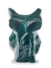 Vase hibou en grès vert foncé 30cm Après Minuit - Serax