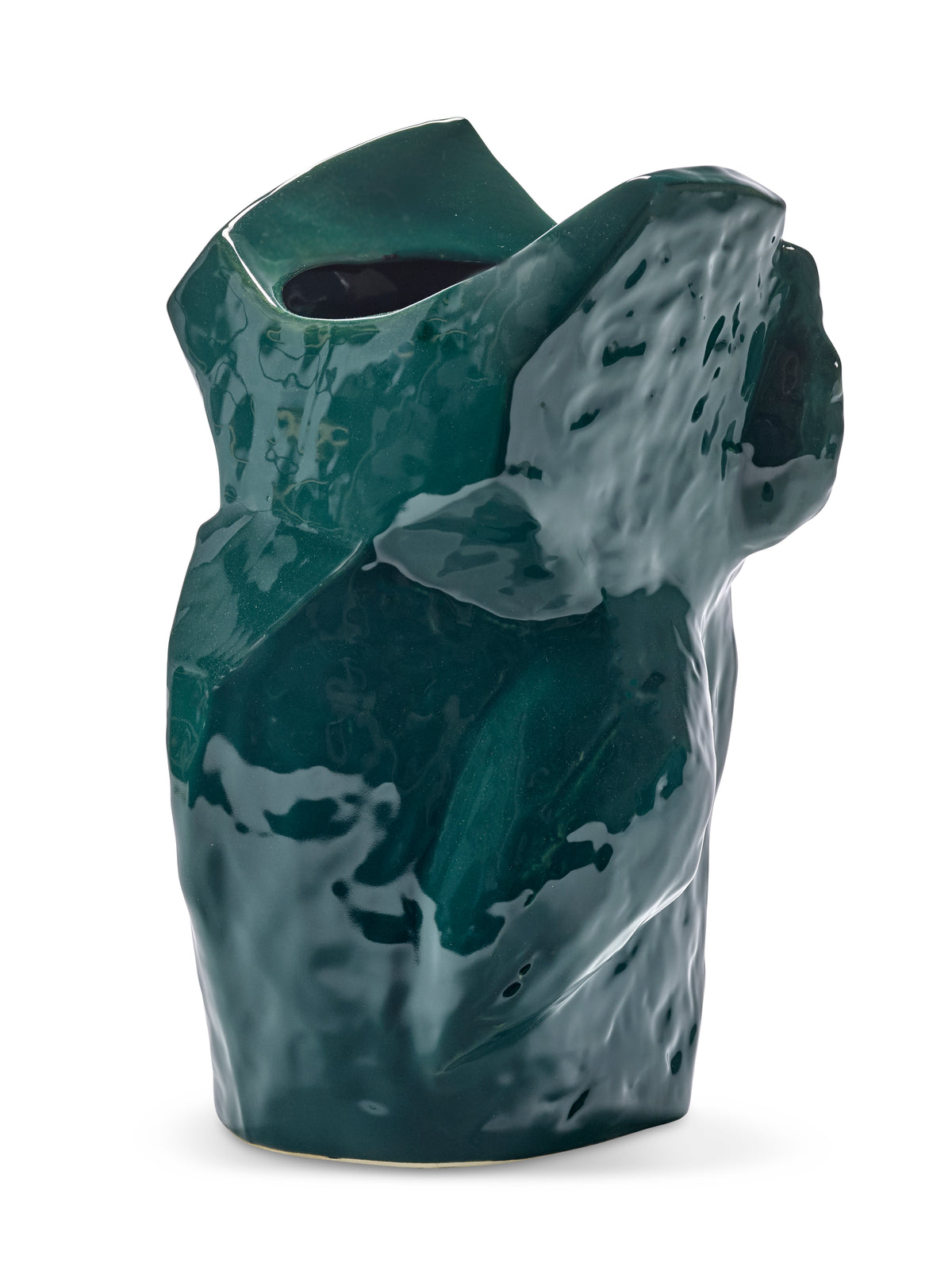 Owl vase in dark green stoneware 30cm Après Minuit - Serax