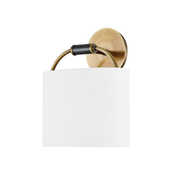 Wall light in steel and patinated brass 25x30cm Pete - Troy Lighting