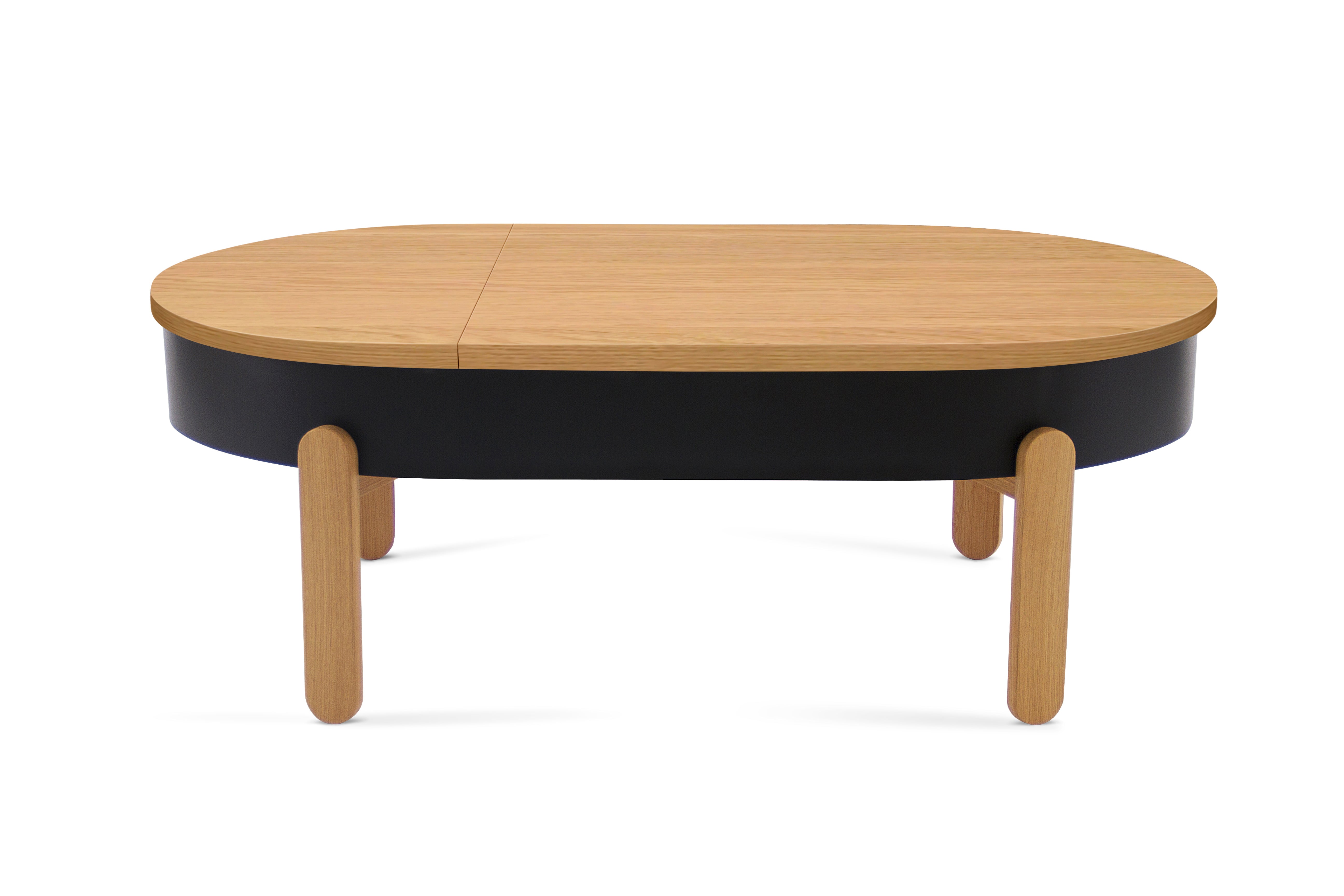 Table basse en chêne et noire 100 cm Batea - Woodendot