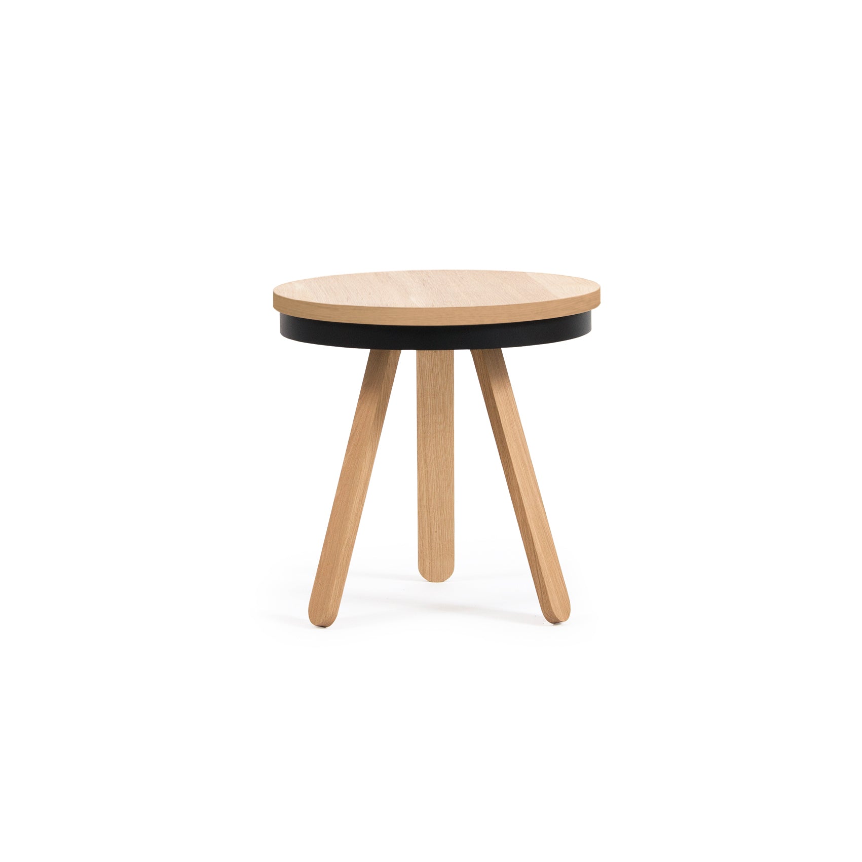Oak and black side table 42 cm Batea - Woodendot