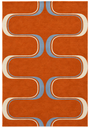 Orangefarbener Wollteppich 300x200cm Baptiste - Son-Tapis