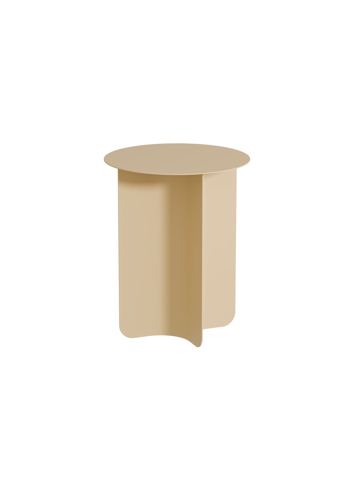 Mesa auxiliar redonda de acero beige 40x50cm Yaro - Metallbude