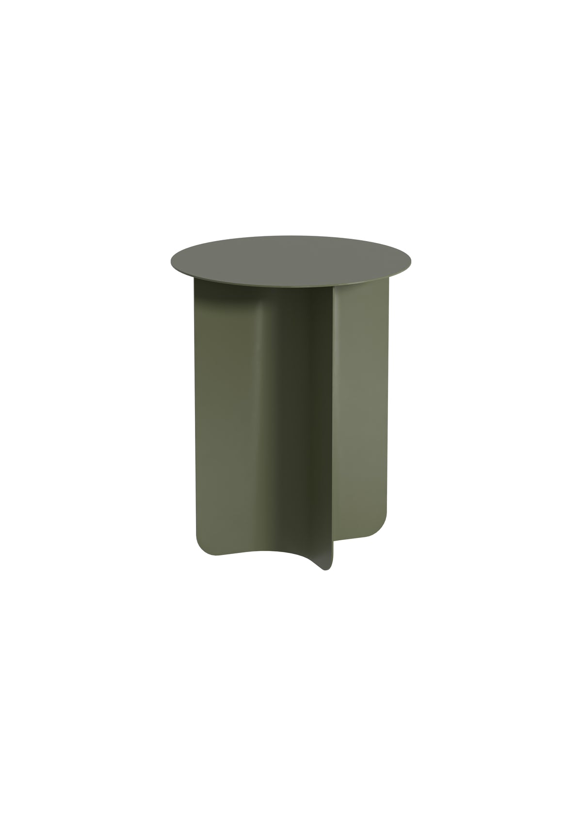 Mesa auxiliar redonda de acero verde 40x50cm Yaro - Metallbude