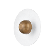 Ceiling Light in Patinated Brass and White Gesso 36x15cm Noah - Troy Lighting