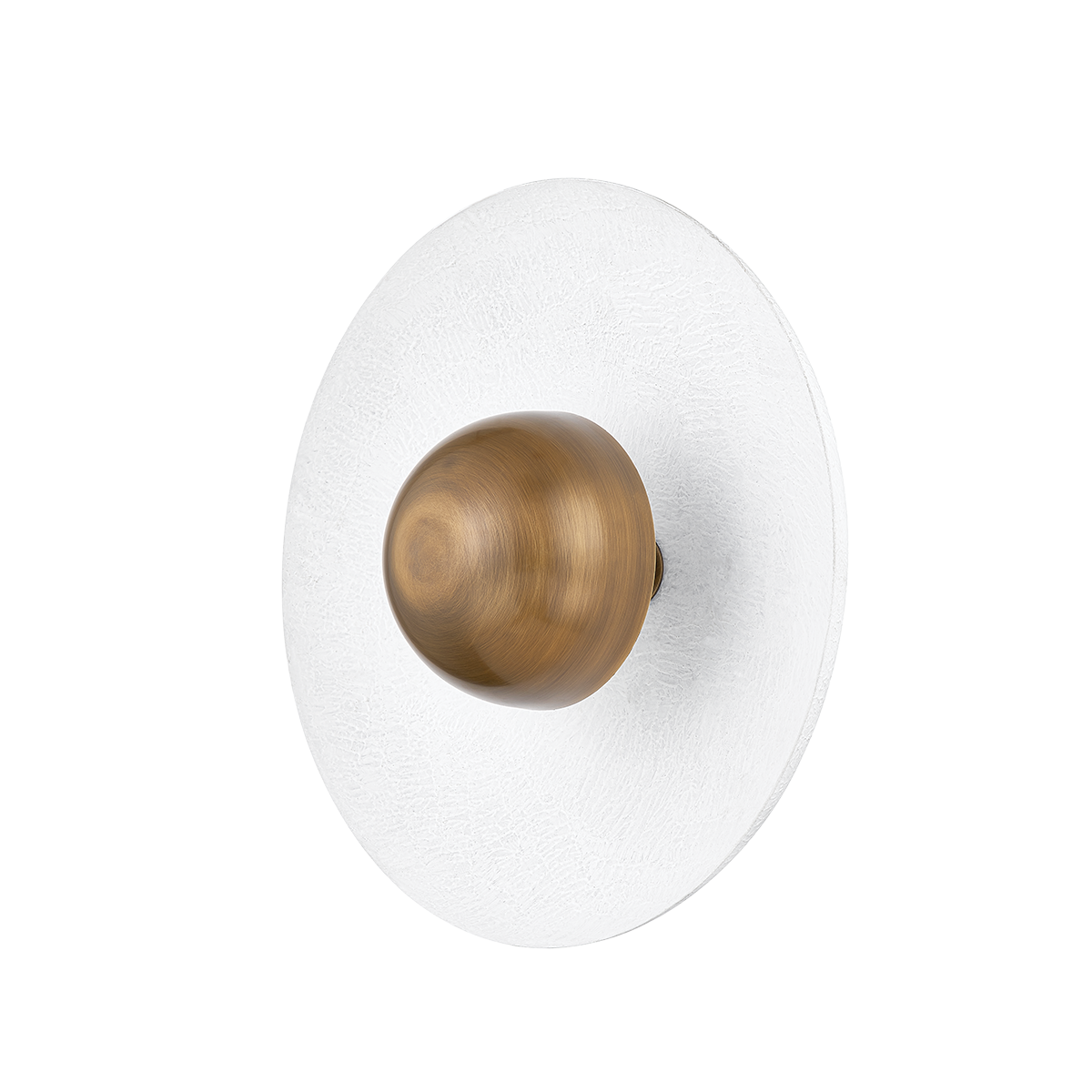 Ceiling Light in Patinated Brass and White Gesso 36x15cm Noah - Troy Lighting
