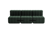 Canapé modulable 3 places en tissu dama vert foncé 204x102x68cm Curt - Ambivalenz