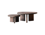 Nesting coffee table in tinted varnished solid oak Double Espresso - Koge Design