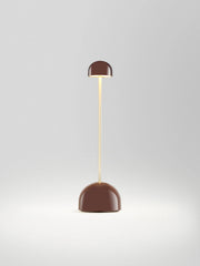 Lampe de table portable en polycarbonate chocolat 9x31cm Sips - Marset