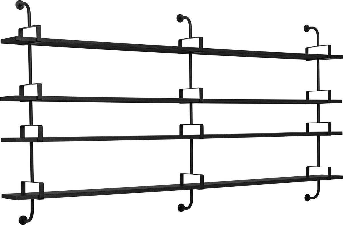 3 estantes en fresno negro 215 cm Demon Shelf - Gubi
