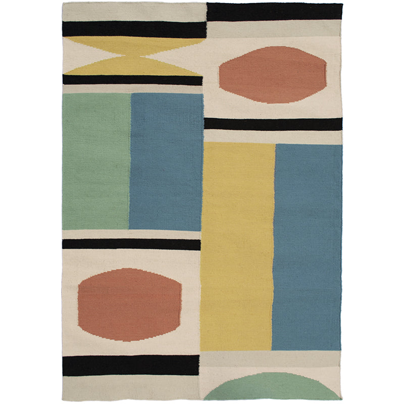 Alfombra de lana multicolor 140 x 200 cm GATSBY - Edito